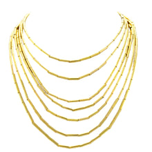 Load image into Gallery viewer, SN355 Necklace with 18k Gold Plated Tubes
