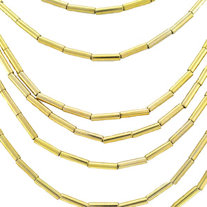 SN355 Necklace with 18k Gold Plated Tubes