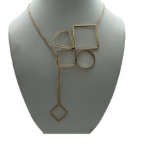 Load image into Gallery viewer, SN387   Geometric Design 18K Gold Plated Necklace