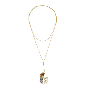 SN395MT 18K Gold plated Chain with 7 chakras pendent