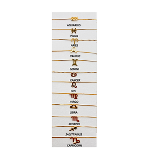 SN400 A "Aquarius Zodiac " 18K Gold Plated Necklace