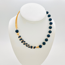 Load image into Gallery viewer, SN406SE Blue Sand Stone Necklace with 18K Gold Plated chain