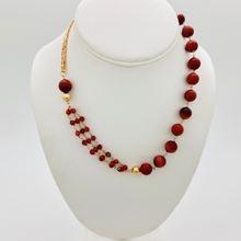 Load image into Gallery viewer, SN406ST Gold Sand Stone Necklace with 18K Gold Plated Chain