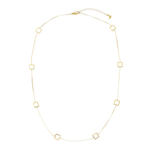 SN411A "Squares" 18K Gold plated Chain