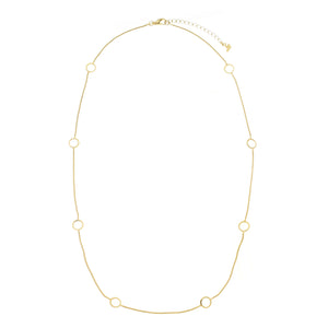 SN411B "Circles" 18K Gold Plated Necklace