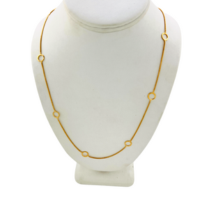 SN411B "Circles" 18K Gold Plated Necklace