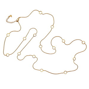 SN412B "Circles" 18K Gold Plated Necklace