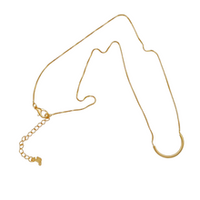 Load image into Gallery viewer, SN413A 16&#39;&#39; Half Circle 18 K Gold Plated Necklace