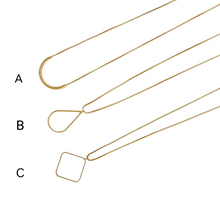 Load image into Gallery viewer, SN413C 18K Gold Plated &quot;Square&quot; Necklace