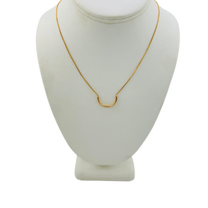 SN413A 16'' Half Circle 18 K Gold Plated Necklace