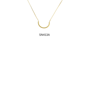 SN413A 16'' Half Circle 18 K Gold Plated Necklace