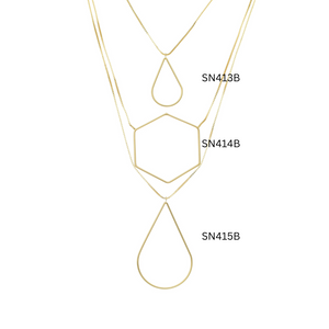 SN413B 18K Gold Plated "Tear Drop" Necklace