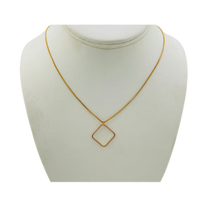 SN413C 18K Gold Plated "Square" Necklace