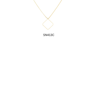 SN413C 18K Gold Plated "Square" Necklace