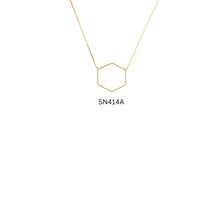 Load image into Gallery viewer, SN414A 18&#39;&#39; Small Trapezoid geometric 18K Gold Plated Necklace