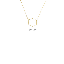 Load image into Gallery viewer, SN414A &quot;Small Trapezoid&quot; geometric 18K Gold Plated Necklace