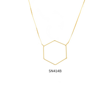 Load image into Gallery viewer, SN414B &quot;Large Trapezoid&quot; Geometric 18K Gold Plated Necklace