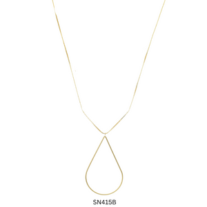 SN415B "Tear Drop" 18K Gold Plated Necklace