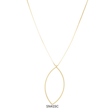 Load image into Gallery viewer, SN415C &quot;Oval Shape&quot; Geometric 18K Gold Plated Necklace