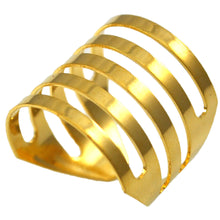 Load image into Gallery viewer, SR097 18k Gold Plated Ring with Slotted Design