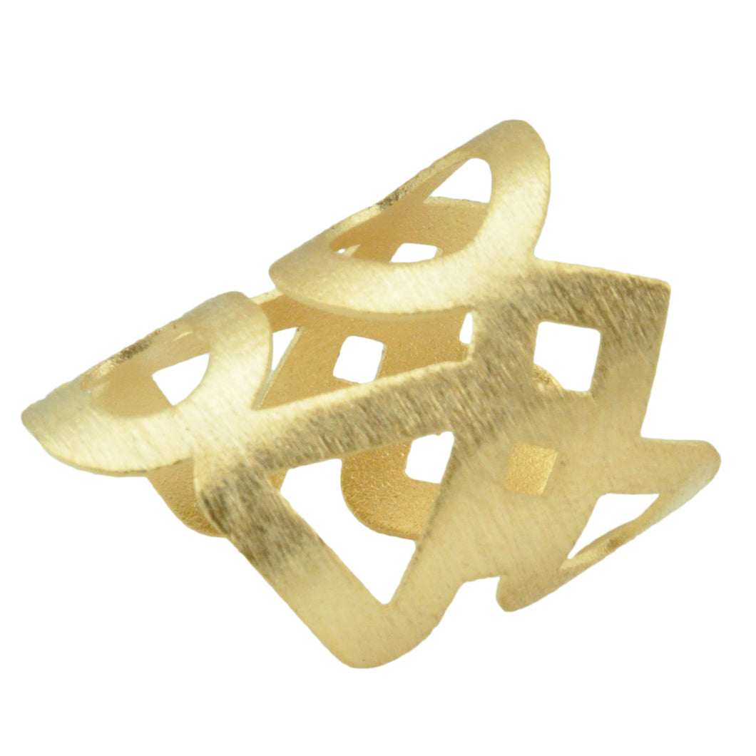 SR105 18k Gold Plated Ring