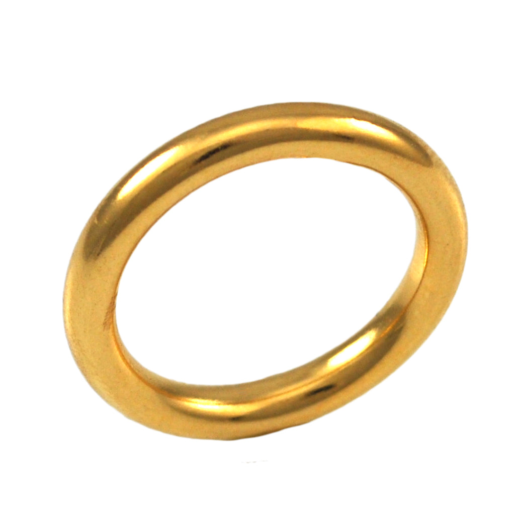 SR106A 18k Gold Plated Tubular Ring Bright Finish