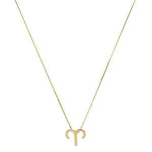 SN400 C "Aries Zodiac " 18K Gold Plated Necklace