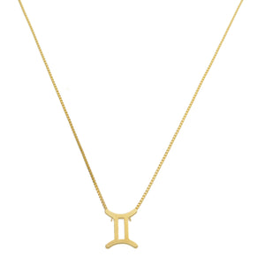 SN400 E "Gemini Zodiac " 18K Gold Plated Necklace