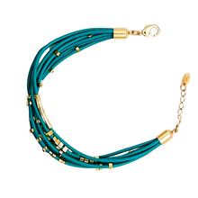 Load image into Gallery viewer, SB248TQ Turquoise color leather bracelet