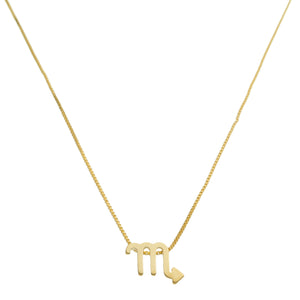 SN400 J "Scorpio Zodiac " 18K Gold Plated Necklace