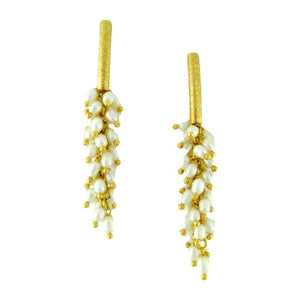 SE085FP 18k Gold Plated Earrings with Fresh Water Pearls
