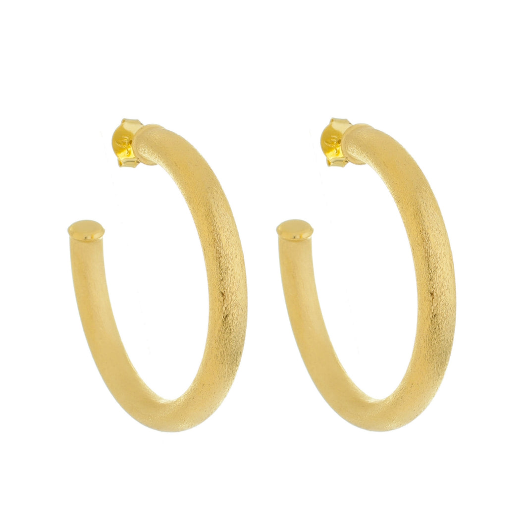 SE759BMD 18k Gold Plated Hoops